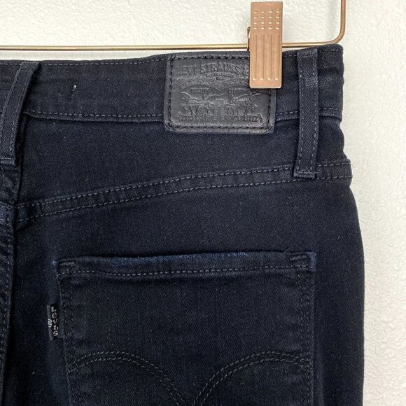 Levis 712 High Rise Skinny Womens 26 Black Distressed Jeans - Picture 4 of 11